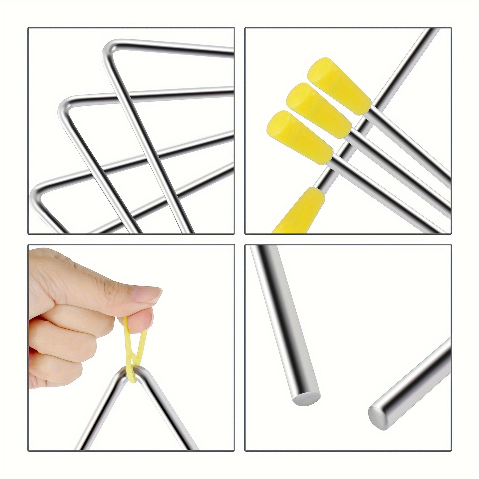 Musical Instrument Triangle - 1SET Üçgen Çalgı, Vurucu ile Birlikte
