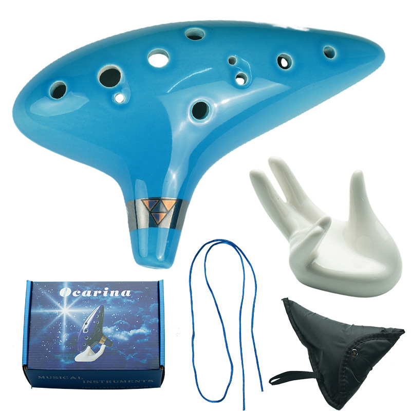 Song With Musical Instrument - Ocarina, 12 Tonlu Alto C Seramik