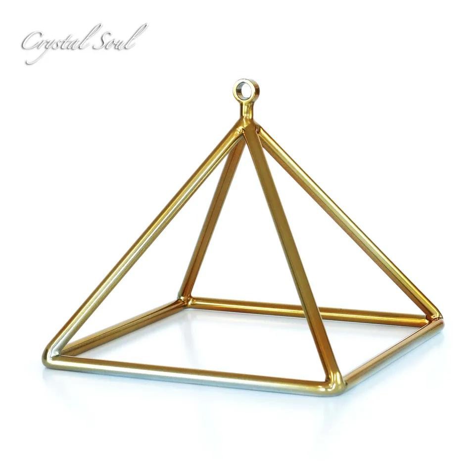 Musical Instrument Triangle - 432Hz 12 inç Kristal Piramit Altın