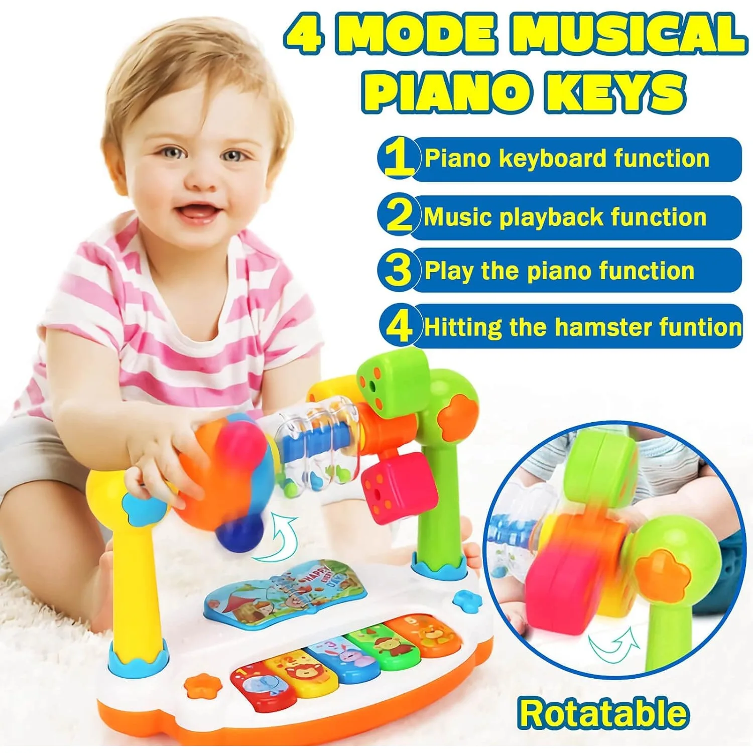 Musical Instrument For Toddlers - Bebek Oyuncakları Davul Piyano Tuşları Müzik