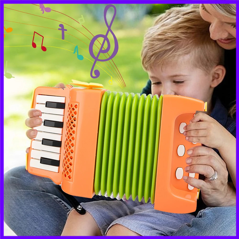 Musical Instrument For Toddlers - Çocuklar Akordeon Oyuncak 10 Tuşları 8