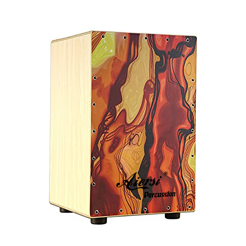 Musical Instrument Percussion - Renkli Ahşap El Cajon Davul Seti,