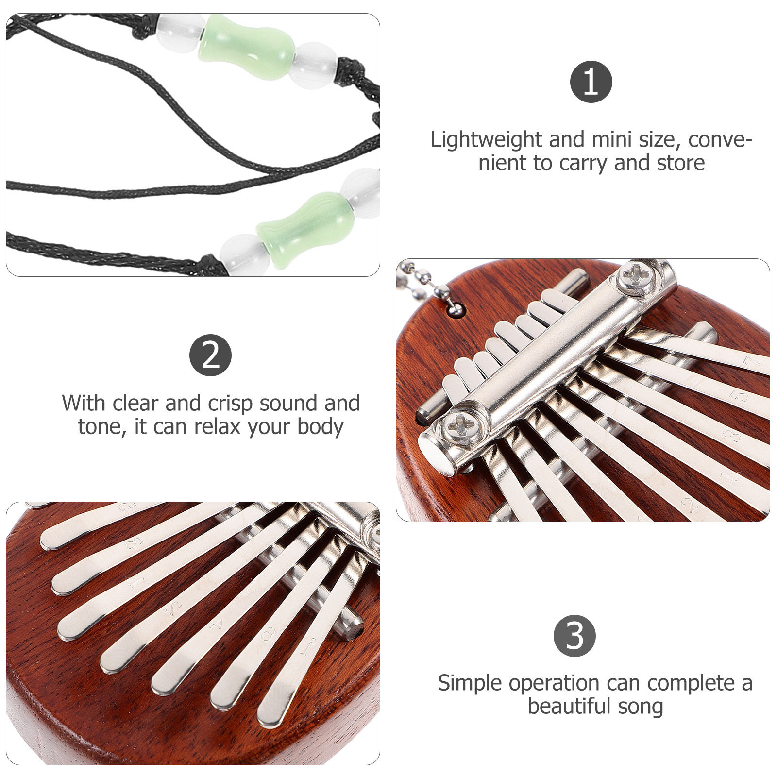 1 takım Kalimba Mini 8 Tuşlu B - Musical Instrument Percussion incelemesi ve fiyatı
